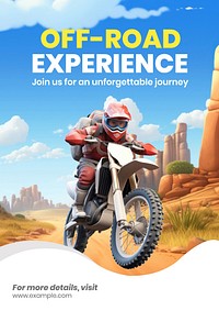 Off-road ride poster template