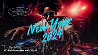 New year party blog banner template