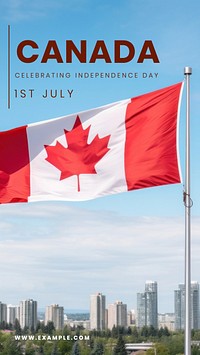 Canada, independence day  Instagram story template
