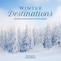 Winter destination Instagram post template