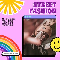 Street fashion Instagram post template