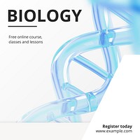 Biology course Instagram post template