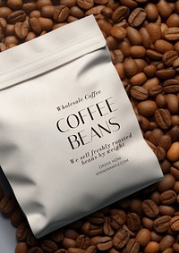 Coffee beans poster template
