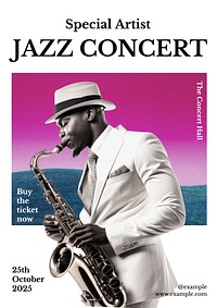 Jazz concert poster template