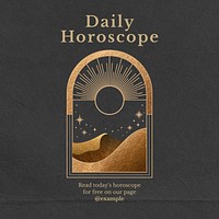 Daily horoscope Instagram post template