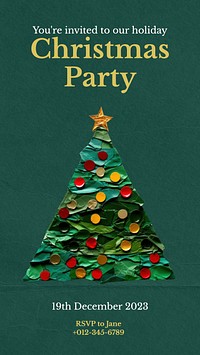 Christmas party Facebook story template