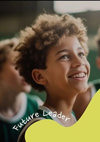 Future leader activities poster template and design