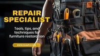 Repair specialist blog banner template