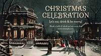 Christmas celebration blog banner template