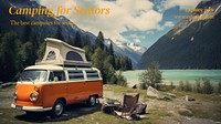 Camping for seniors blog banner template