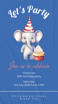 Party invitation Instagram story template