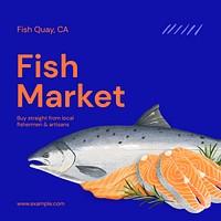Fish market Instagram post template