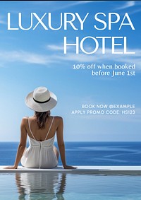 Luxury spa hotel  poster template