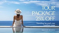 Tour package blog banner template