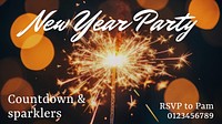 New year cheers blog banner template