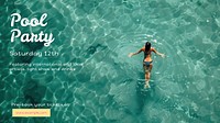Pool party blog banner template