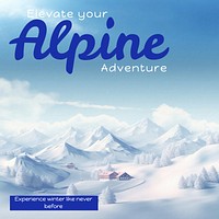 Alpine adventure Instagram post template