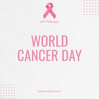 World cancer day Instagram post template