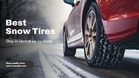 Snow tires blog banner template