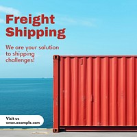 Freight shipping Instagram post template