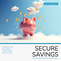 Secure savings Instagram post template