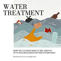 Water treatment Instagram post template