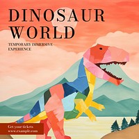 Dinosaur world Instagram post template