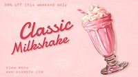 Classic milkshake blog banner template