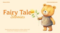 Fairy tale stories blog banner template