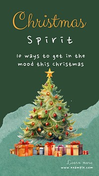 Christmas spirit Instagram story template