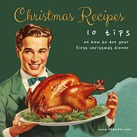 Christmas recipes Facebook post template