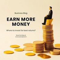 Business investment Instagram post template