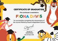 Graduation certificate template