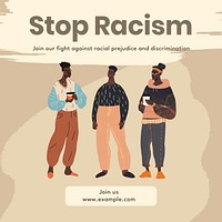 Stop racism Instagram post template
