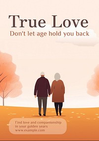 True love poster template and design