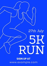 5K run poster template