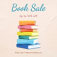 Book sale Instagram post template
