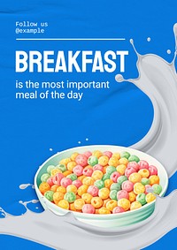 Breakfast  poster template