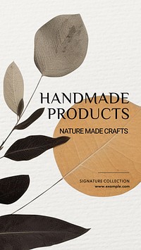 Handmade products Facebook story template