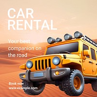 Car rental Instagram post template