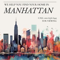 Manhattan homes Facebook post template