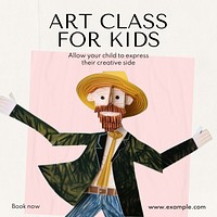 Kids art class Instagram post template