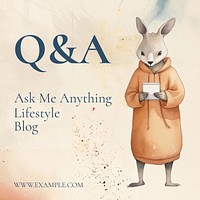 Questions & answers Instagram post template