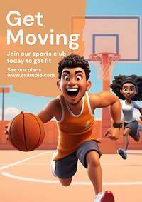 Sports & exercise poster template and design