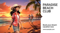 Paradise beach club blog banner template