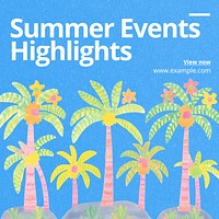 Summer events highlights Instagram post template