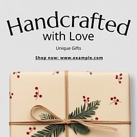 Handcrafted with love Instagram post template