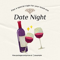 Date night Instagram post template