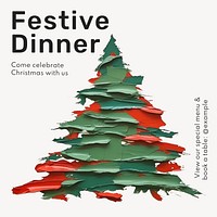 Christmas dinner Instagram post template