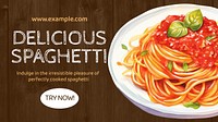 Delicious spaghetti blog banner template